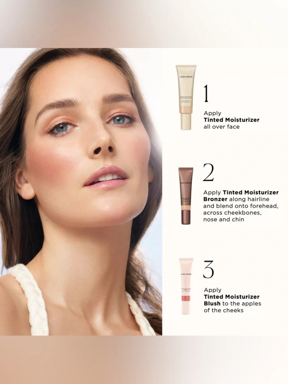 Laura Mercier 03 Sunbeam Tinted Moisturizer Bronzer .5oz